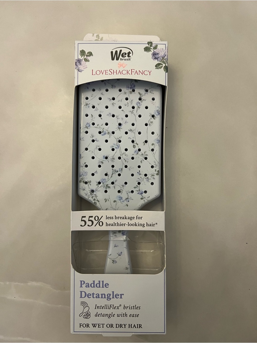 Wet Brush x LoveShackFancy Paddle Detangler Hair Brush – Blue Floral